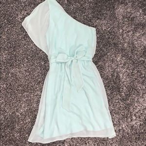CLOSET BLOWOUT: Express Teal One Shoulder Dress